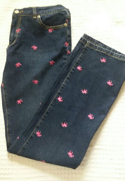 lilly pulitzer embroidered jeans
